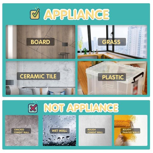 Hitsuki Adhesive Poster Putty - Reusable & Removable Wall Mounting Tack for Pictures | 192 Pcs, Light Blue & White