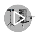 Facilife Adjustable Projector Tripod Stand 22-47 Inches Black for Indoor & Outdoor Movies