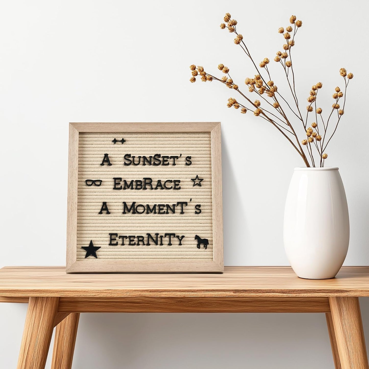 Skiennix Pre-Cut Letters for Felt Letter Board - 736 Pieces with Cursive Characters & Sorting Tray (White)