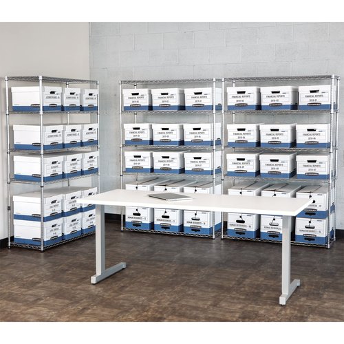 Bankers Box LIBERTY PLUS Heavy-Duty Storage Boxes, FastFold, String and Button, Letter, Case of 12 (11111)