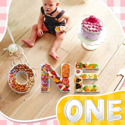 DoubleFill 10'' Acrylic Charcuterie Letters - Fillable 3 Pcs Set for Baby Shower & Birthday Party