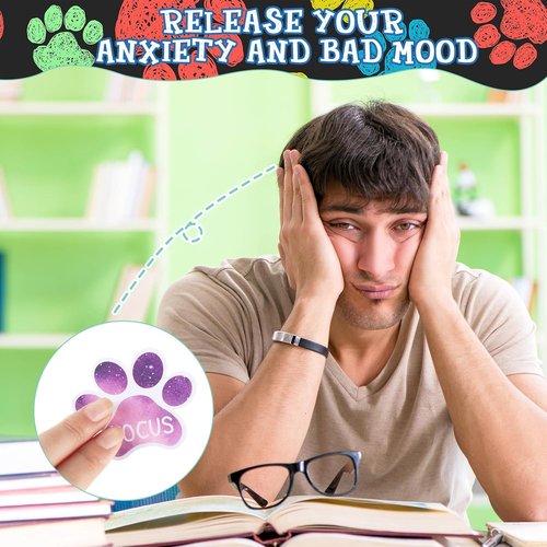 Crtiin Sensory Strips - 100 Pcs Mindfulness Stickers for Anxiety Relief | Tactile Textures for Adults