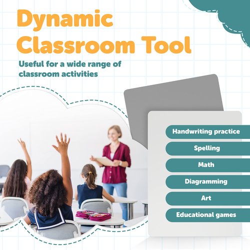 Dry Erase Lapboards - Pack of 48 Whiteboard Set - 9x12 - Student Single Sided - Improve Children's Classroom Learning with Reusable, Durable, Portable White Boards