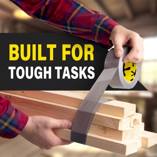 12-Pack Duct Tape - Heavy Duty, Waterproof - 90 Ft x 2 in - Silver, Flexible, No Residue, Easy Tear, All-Weather, Duct Tape Bulk Value for Outdoor Use, DIY, School, Office, B2B, Repairs, Crafts