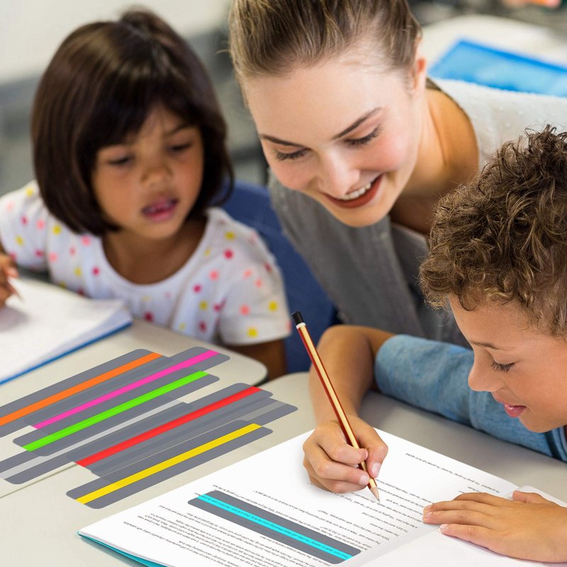 Guided Reading Strips Highlight Strips Colored Overlay Highlight Bookmarks Help with Dyslexia for Crystal Children and Teacher Supply Assistant (18)