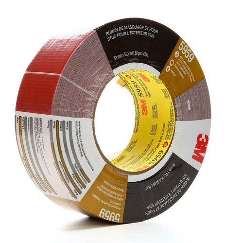 3M Outdoor Masking and Stucco Tape 5959, Red, 48 mm x 41.1 m, 12.0 mil