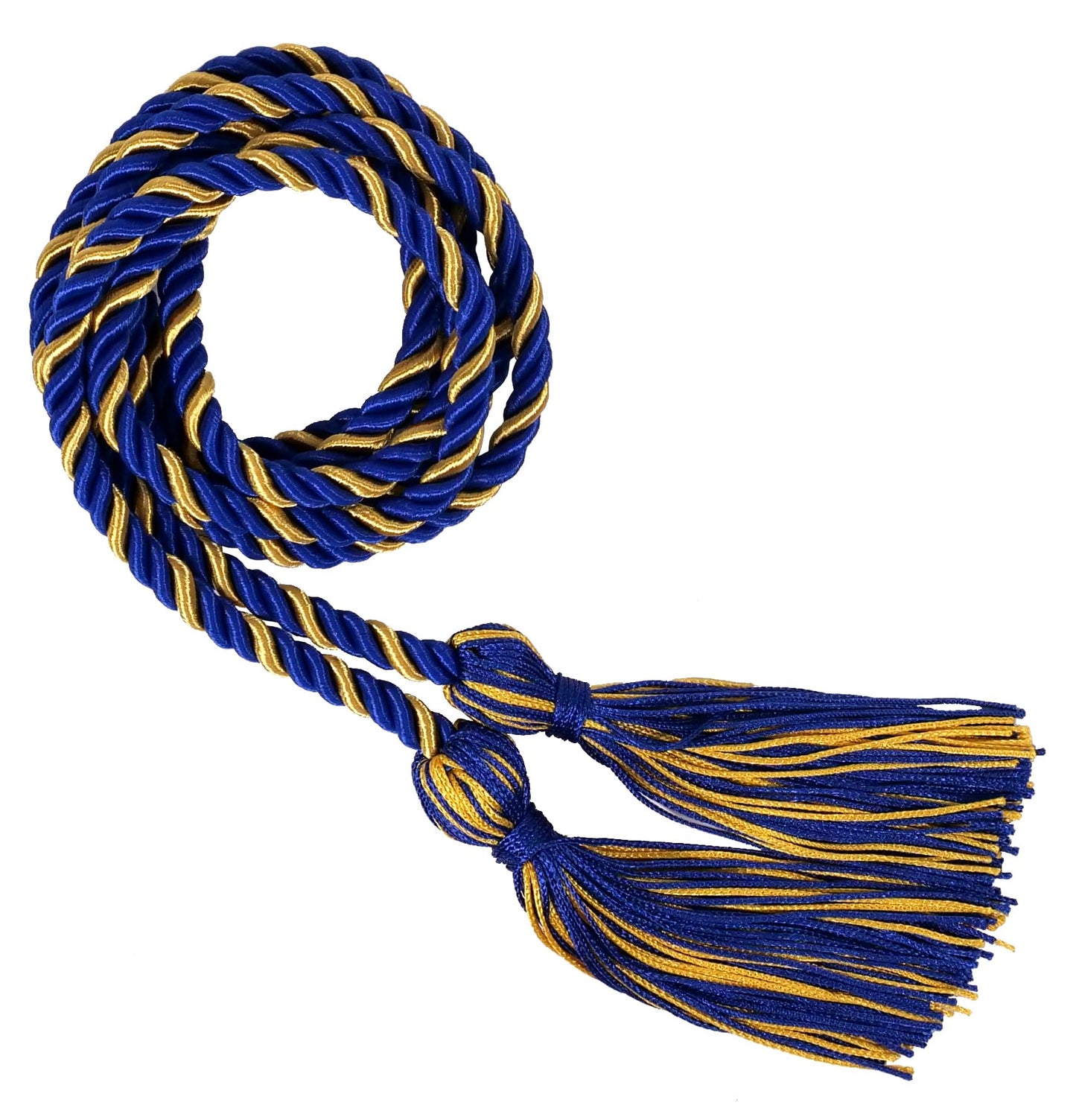 Intertwined Graduation Honor Cords (Royal Blue/Gold)