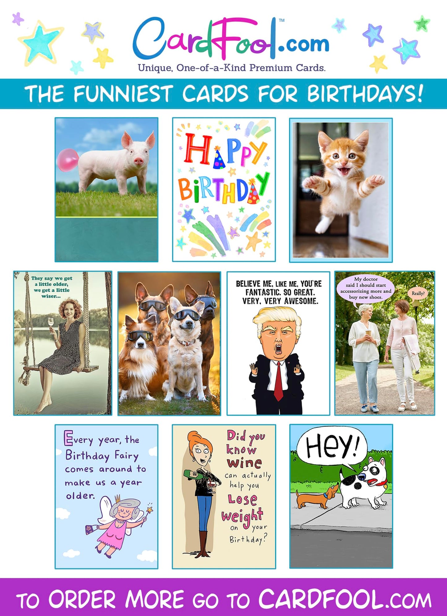 Funny Penguin Birthday Card for women, wife, mother, girls, sisters, or anyone.