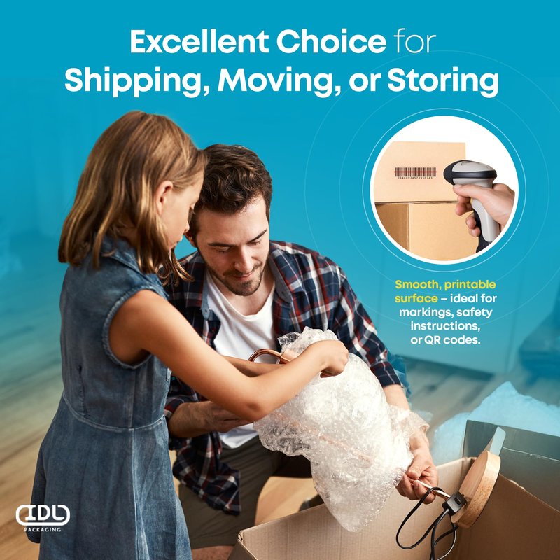 Medium Moving & Shipping Boxes 18 x 12 x 8 inches (5-Pack) - Extra Strength 200 lb vs Regular - USA-Made Corrugated Durable Cardboard Moving Boxes - Packaging & Moving Box Heavy Duty by IDL Packaging