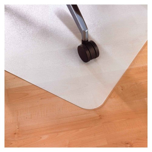 Floortex ecotex Polypropylene Anti-Slip Foldable Chair mat for Hard Floors, 45 x 53, Translucent