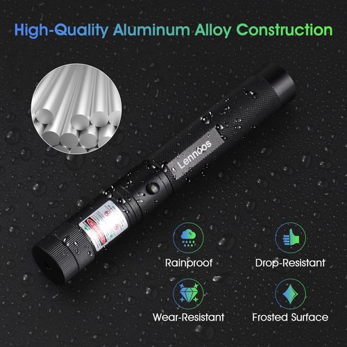 Lennoos USB-C Rechargeable Green Laser Pointer - Advanced Long-Range Laser Pointer High Power with Star Cap for Astronomy, Construction, Presentations, and Outdoor Adventures