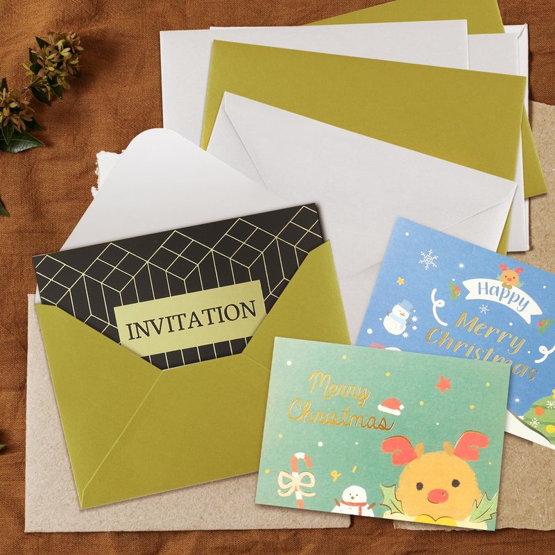 Granhoolm 100 Pack 5x7 Envelopes,A7 Invitation Envelopes V Flag 5.25 x 7 .25 for 5x7 Cards,Ideal For Invitations,Weddings,Parties,Greeting Cards,Photos(Gold Pearl Paper)