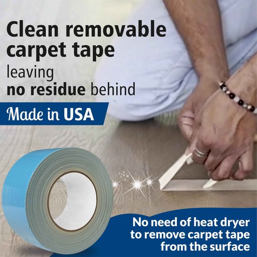 Klick Industrial Polyken 105C/NAT236 Multi-Purpose Double Coated Carpet Tape, 36 yd. Length x 3" Width, Natural