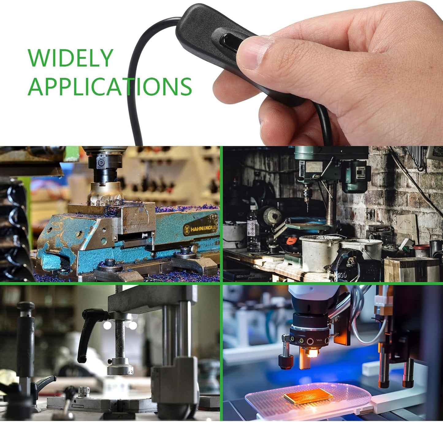 Skiennix Milling Machine Spindle Light - 50MM Waterproof LED Magnetic Work Light for CNC Use
