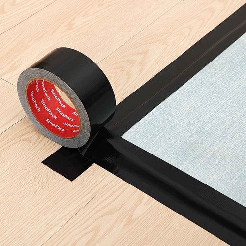 SinoPack Duct Tape 12 Pack Heavy Duty Waterproof Black Duct Tape No Residue Total Length 240 Yards x 1.88 Inch x 9Mils,Strong Adhesive Black Tape for Indoor Outdoor Repairs Tear by Hand