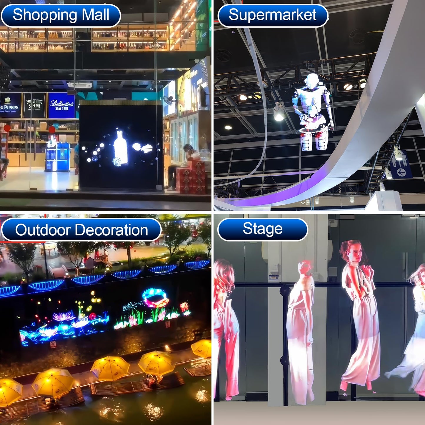 3D Hologram Fan 25.6 Inch,3D Holographic Fan with WiFi and Bluetooth,768 Highlight LEDs and 2200 cd/m² Brightness,2000+ Free 3D Video,3D Hologram Projector for Store Display,Events,Trade Show