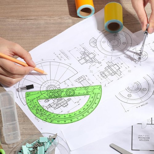 EBOOT Geometry Math Set - Drawing Compass & 6-Inch Swing Arm Protractor | Green Color