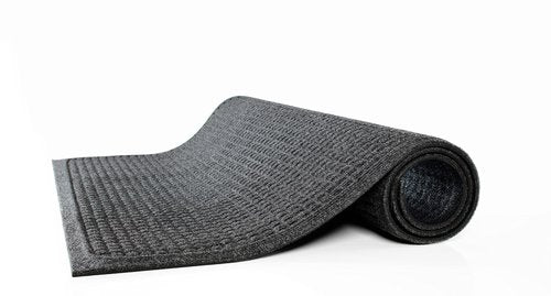 Guardian Floor Protection EG031004 EcoGuard Indoor Wiper Floor Mat, Recycled Plastic and Rubber, 3' Length, 10' Width, Charcoal