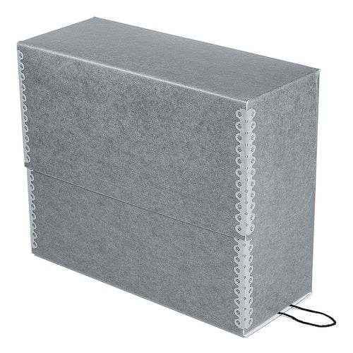 Lineco Archival Document Storage Box with Metal Edge, Acid-Free Gray Boxboard, Organize and Store Files, Prints, Photos, Legal-Sized Case 15.5" x 10.5" x 5" Wide