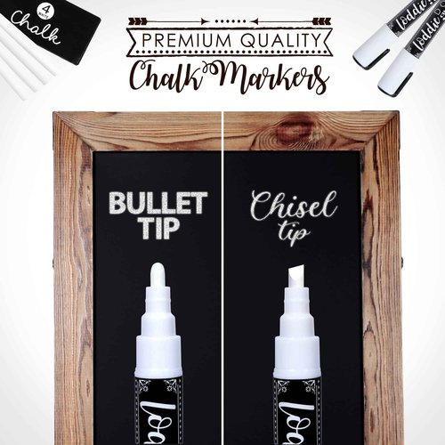 Loddie Doddie 40" x 20" Outdoor Sandwich Board Sign - Dual-Sided A-Frame Chalkboard Easel with Chalk Markers & Accessories - Free Standing Extra Large Magnetic Chalkboard Sign
