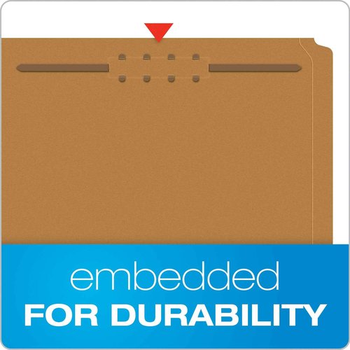 Pendaflex FK312 Pendaflex Kraft 2-Fastener Classification Folder with 1/3 Cut Tabs, 50/Box, Brown, Legal