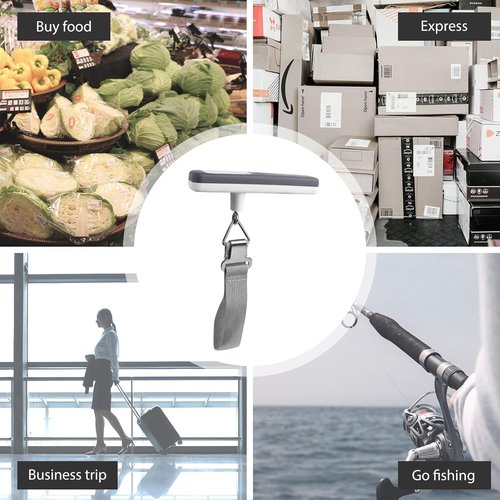 Pack All 110 Lbs Luggage Scale - Digital Handheld Travel Weight Scale with Backlit LCD Display