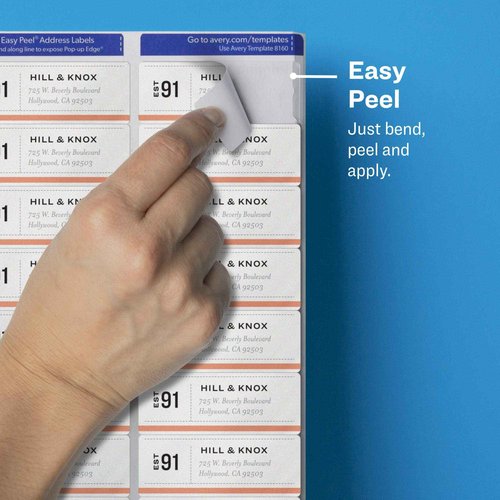 Avery Printable Address Labels with Sure Feed, 1" x 2-5/8", Matte Clear, 1,500 Blank Mailing Labels (05660)