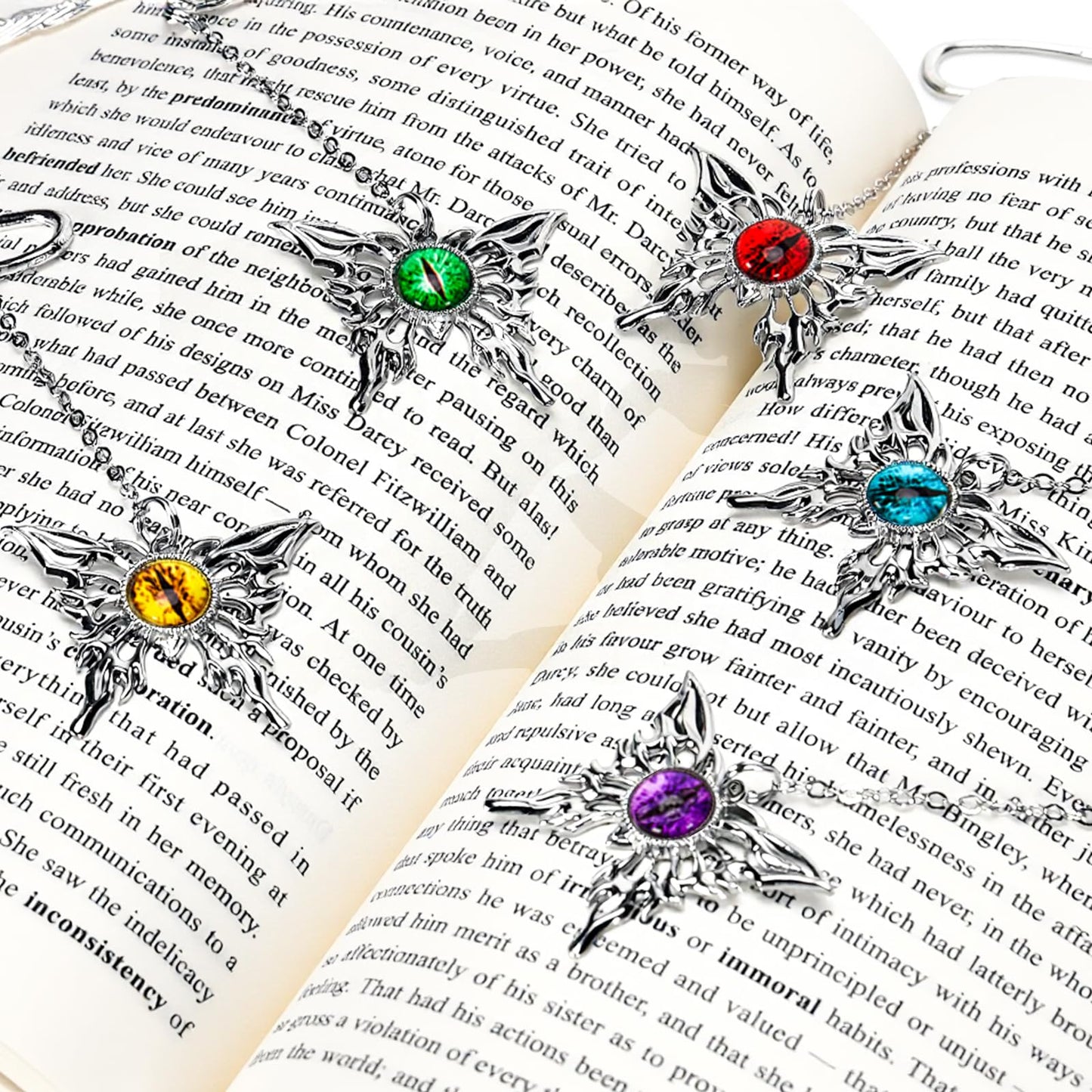 Butterfly Feather Pretty Personalized Cool Unique Metal Bookmark Book Marks for Reading Teacher Men Women Book Lovers Appreciation Graduation Birthday Retirement Friend Gifts (Blue)