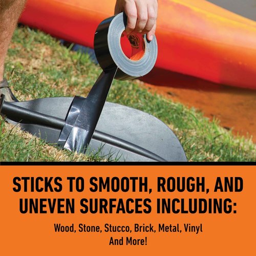 Gorilla Duct Tape, Black Tape, 1.88" x 35 yd (Pack of 2) - Heavy Duty and Weather Resistant for Indoor or Outdoor