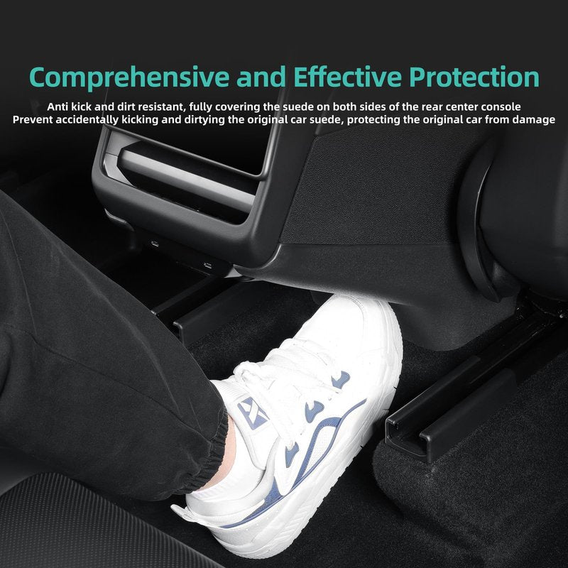 PUOENI 2025 2026 Model Y Juniper Center Console Side Anti-Kick Mats 5PCS TPE Scratch Resistant Protector of Center Console Sides for Model Y Refresh Juniper (Premium/Performance)-NO for (Standard)