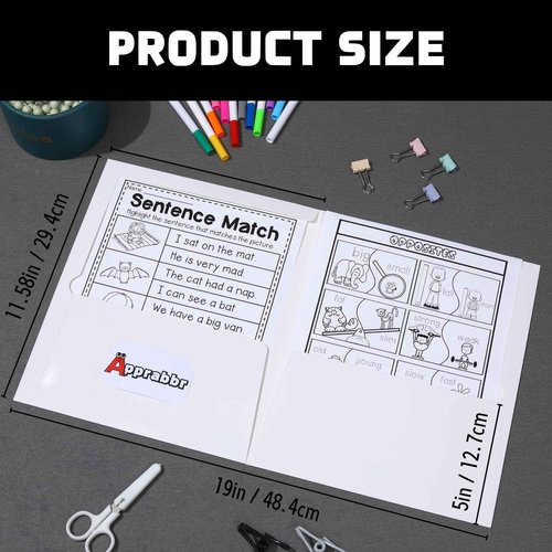 100 Pack 2 Pocket Glossy Laminated Paper Folders Letter Size Presentation Folder Bulk for Back to School Items School Supplies Two Pocket Portfolio Folder for Teacher Office Business Home - White