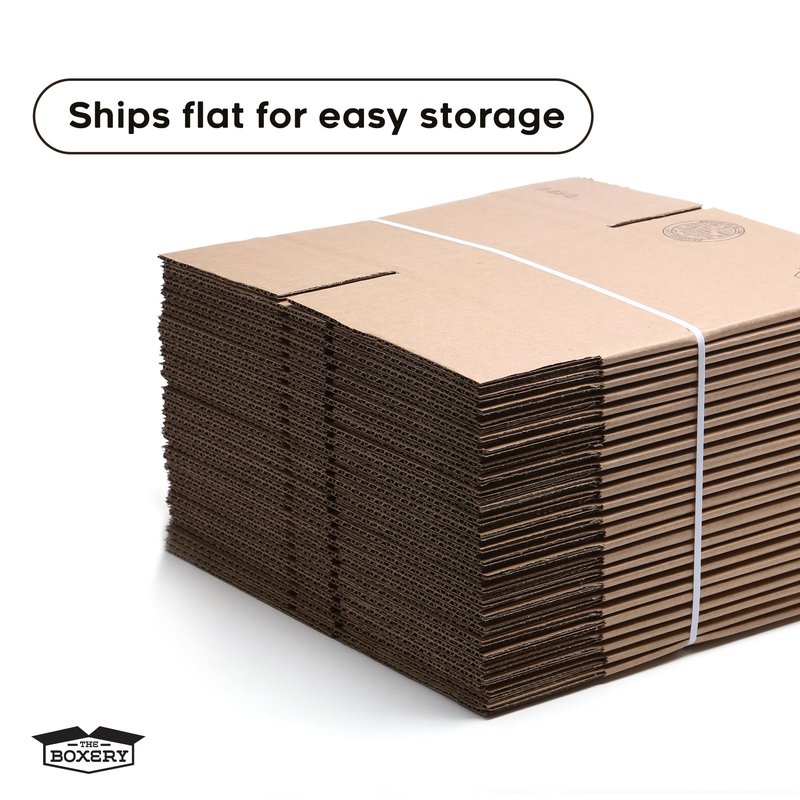 The Boxery 6 5/8"x6 1/8"x10 15/16" Brown/Kraft Corrugated Cardboard Shipping Boxes 25-Pack | Mailing, Packing, Moving & Storage for Business/Home – Durable - Eco-Friendly, Recyclable - Made in the USA