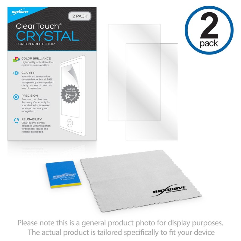 BoxWave Screen Protector Compatible with SkyCaddie SX400 - ClearTouch Crystal (2-Pack), HD Film Skin - Shields from Scratches