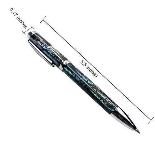 HHA Handmade mother of pearl ballpen from Vietnam - ideal gift for man/woman at work (blue)