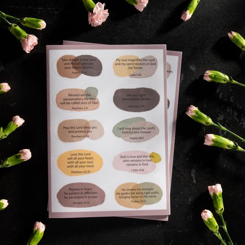 DiverseBee Motivational Bible Verse Stickers - 80 Inspirational Christian Stickers for Water Bottles & Journals