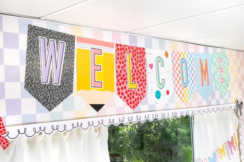 Teacher Created Resources Cool for School Pennants Welcome Bulletin Board (TCR9301)