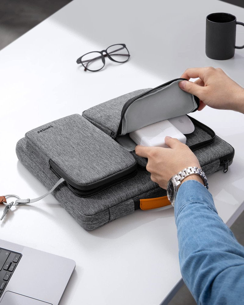 tomtoc 360 Protective Laptop Case for 13-inch New 2026 MacBook Air M5/A3449, M4/A3240, M3/A3113, M2/A2681, M1/A2337, MacBook Neo A18 Pro, 13-in Surface Pro 11th AI PC, Water-Resistant Carrying Bag