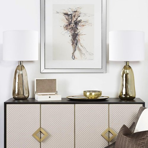 PIKOPIKO Set of 2 Pure White Linen Large Drum Lamp Shade 16" Top x 16" Bottom x 12" High (Spider) Contemporary Lamp Shades for Table Lamps & Bedside Lamps Replacement Lampshade In Hand Crafted