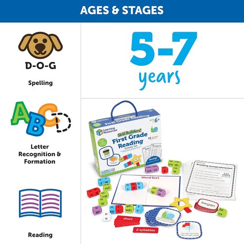 Learning Resources Skill Builders 1st Grade Reading Set - 88 Pieces for Ages 6+ | Engaging Homeschool & Classroom Learning Materials