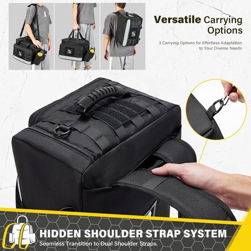 Golkcurx Patrol Bag - Law Enforcement Gear Bag with MOLLE System & Cup Holders | Vehicle Organizer