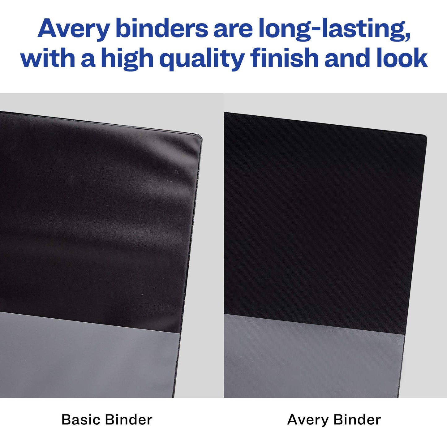 Avery Heavy-Duty View 3 Ring Binder, 1 Inch One Touch Slant Rings, 250-Sheet Capacity, DuraHinge, 1.4 Inch Wide Spine, Customizable Clear Cover and Spine, 1 Orchid Purple Binder (79272)