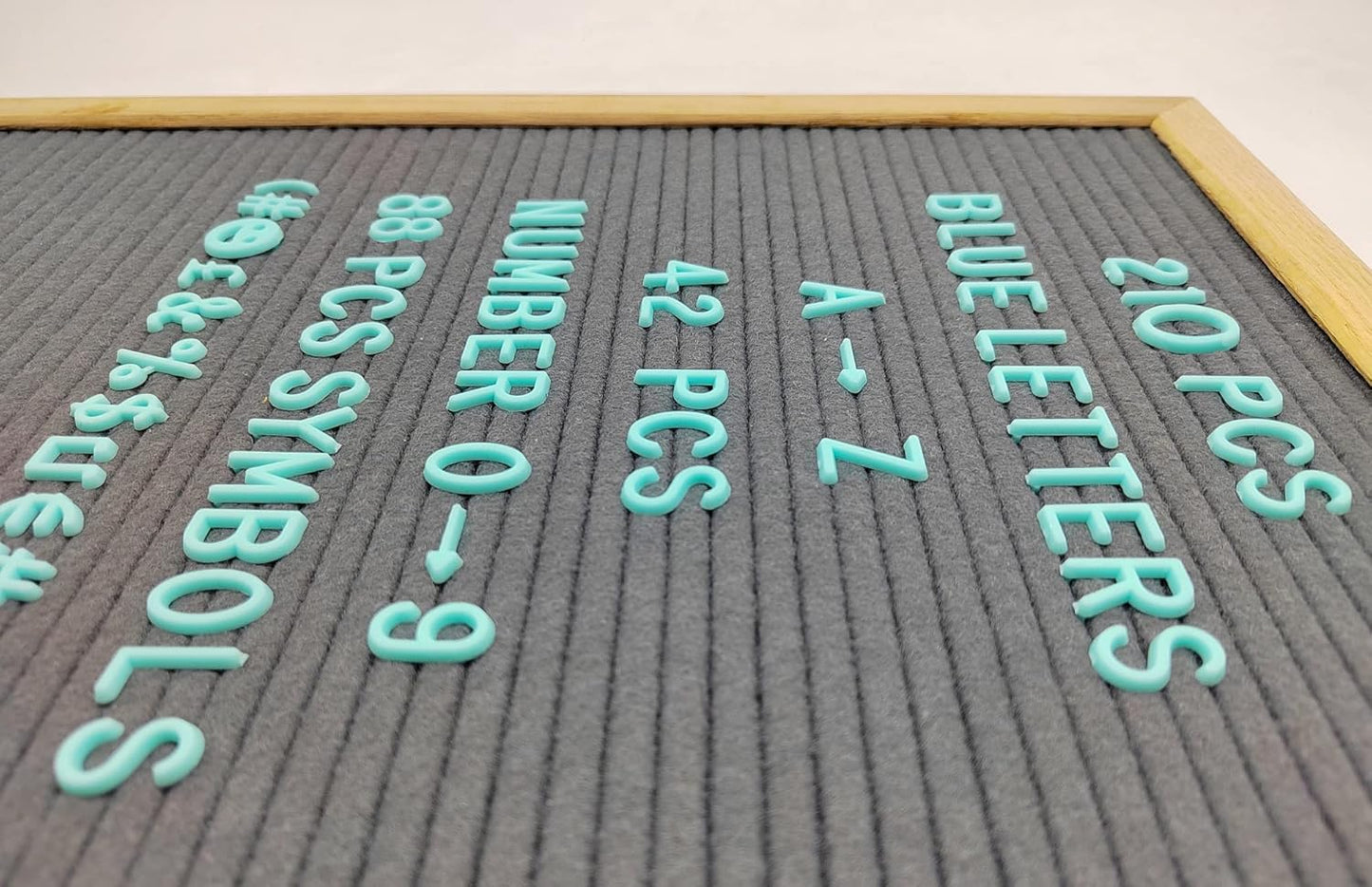 Skiennix Felt Letter Board Letters Set - 340 Pre-Cut 3/4 Inch Blue Letters with Canvas Bag