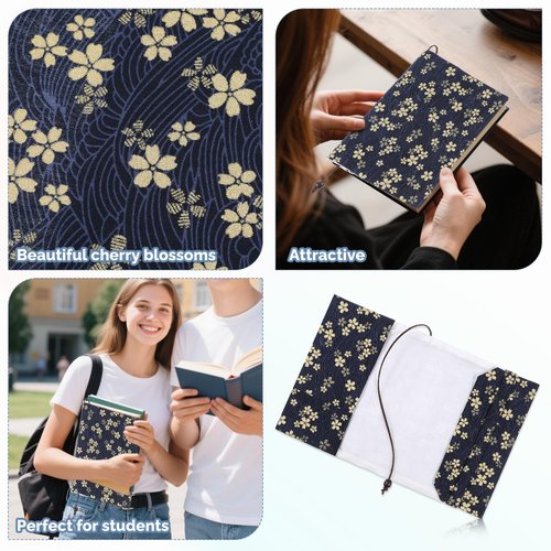 Piriuuo Book Covers for Paperbacks Fit for 5.5x8.2 inch, Book Cover Protector Adjustable Fabric Books Sleeve Covers Floral Flower Pattern Books Cloth for Hardcover Softcover Book Novels