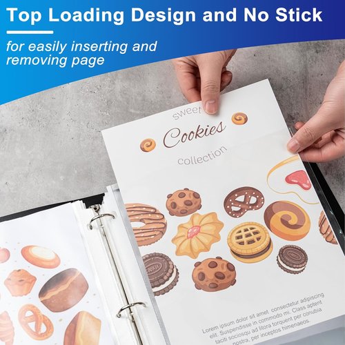 Aegero Clear Sheet Protectors - 65 Pack | 8.5 x 11 Inch Top Loading Page Protectors for Binders