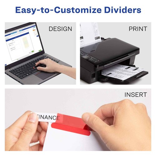 Avery Big Tab Insertable Dividers, 5 Multicolor Tabs, Case Pack of 36 Sets (11121)