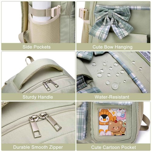kadilong 17.3 Inch School Backpack for Girls,Kids Bookbag for Middle High School,Laptop Backpack Women Mochila para Niñas