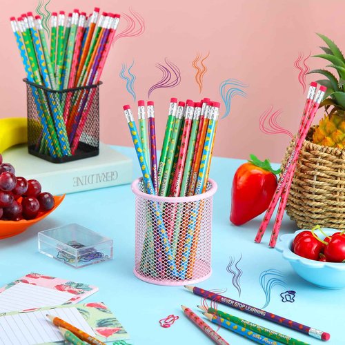 Gersoniel 240 Pcs Scented Pencils Bulk for Kids Inspirational Motivational Cute Fun Fruit Wood Smelly Graphite Pencils with Erasers for School Classroom Office Students Girls Boys Gifts Supplies