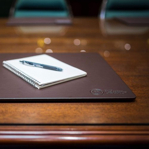 Dacasso Chocolate Brown Leatherette Conference Table Pad, 17 by 14-Inch