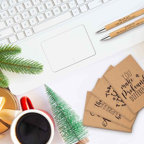 Tinlade 240 Pcs Employee Appreciation Gift Bulk Mini Inspirational Notebooks & Bamboo Ballpoint Pens Motivational Thank You Gift for Vet Tech Medical Assistant Student Teacher Nurse Coworker Supplies