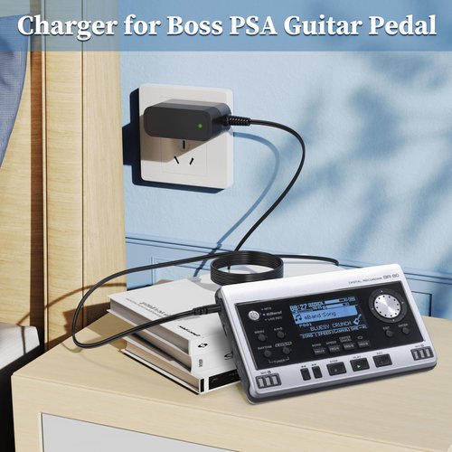 9V Charger for Boss Guitar Pedal Power Supply Compatible with Boss PSA-120S ME-80 ME-70 ME-25 ME-50B GT-100 GT-1 GT-10 AD-10 BR-80 BR-600 DB-88 DB-90 CE-2B RE-20 RC-1 RC-3 Guitar Pedal Power Adapter